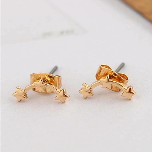 Dainty Star Ear Climbers - Picture 2 of 4